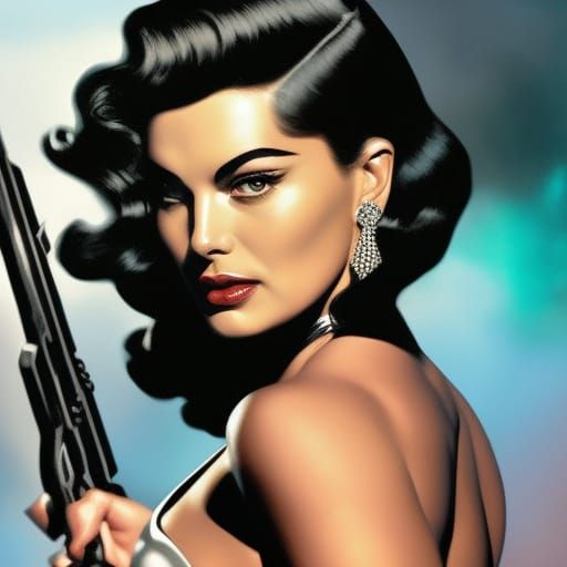 Apocalyptic Sci-Fi Pin-Up Girl Portrait