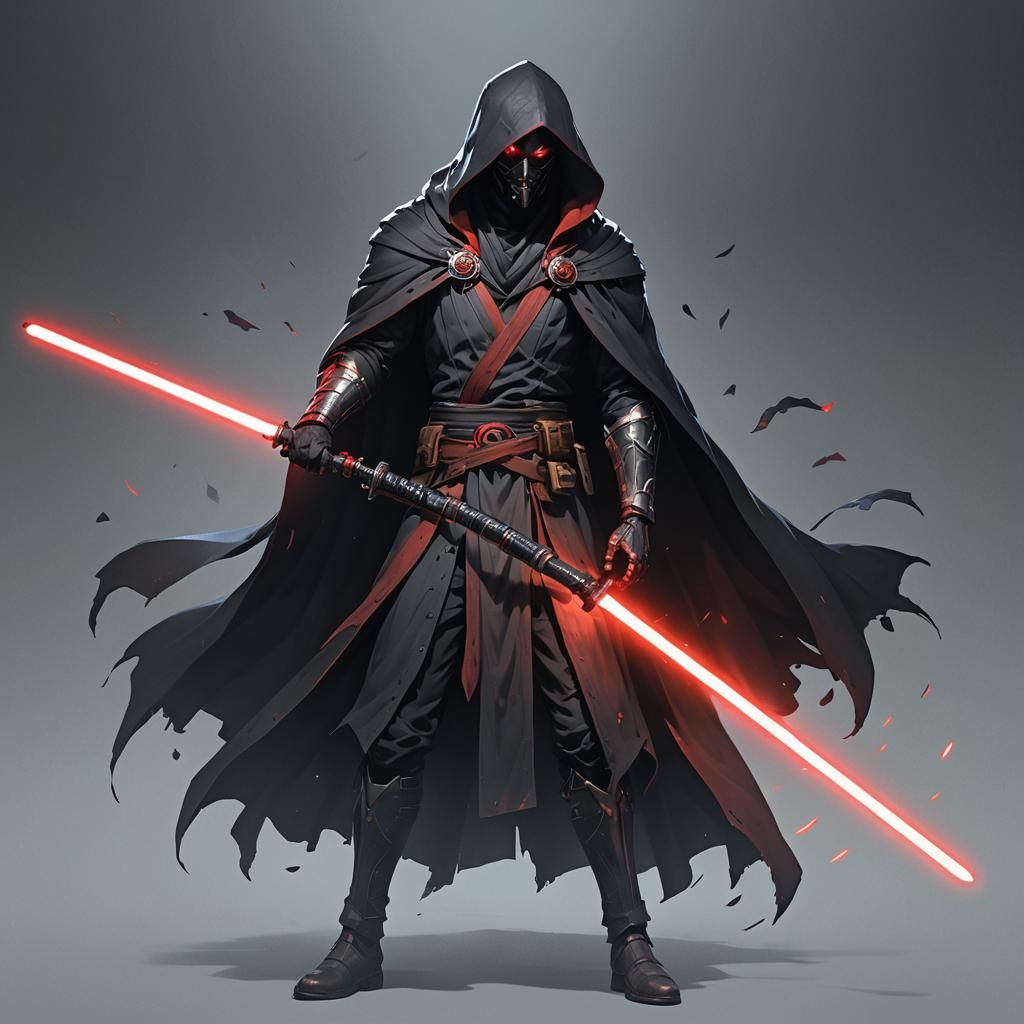 Ash Williams as Sith Lord in Anime Style