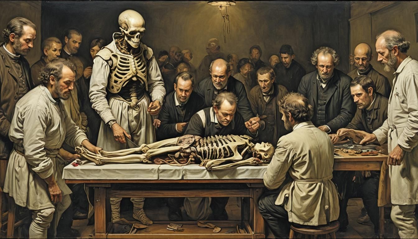 Alien Dissection in the Style of Rembrandt