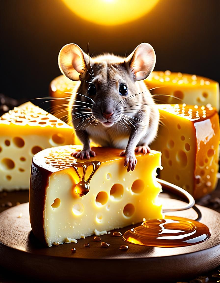 Cheesepunk Mouse Cult: Hyperrealistic Concept Art