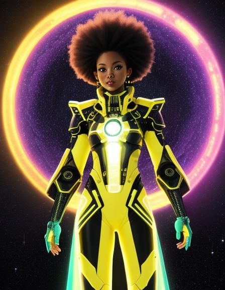 Afrofuturist Galaxy in Light Colors