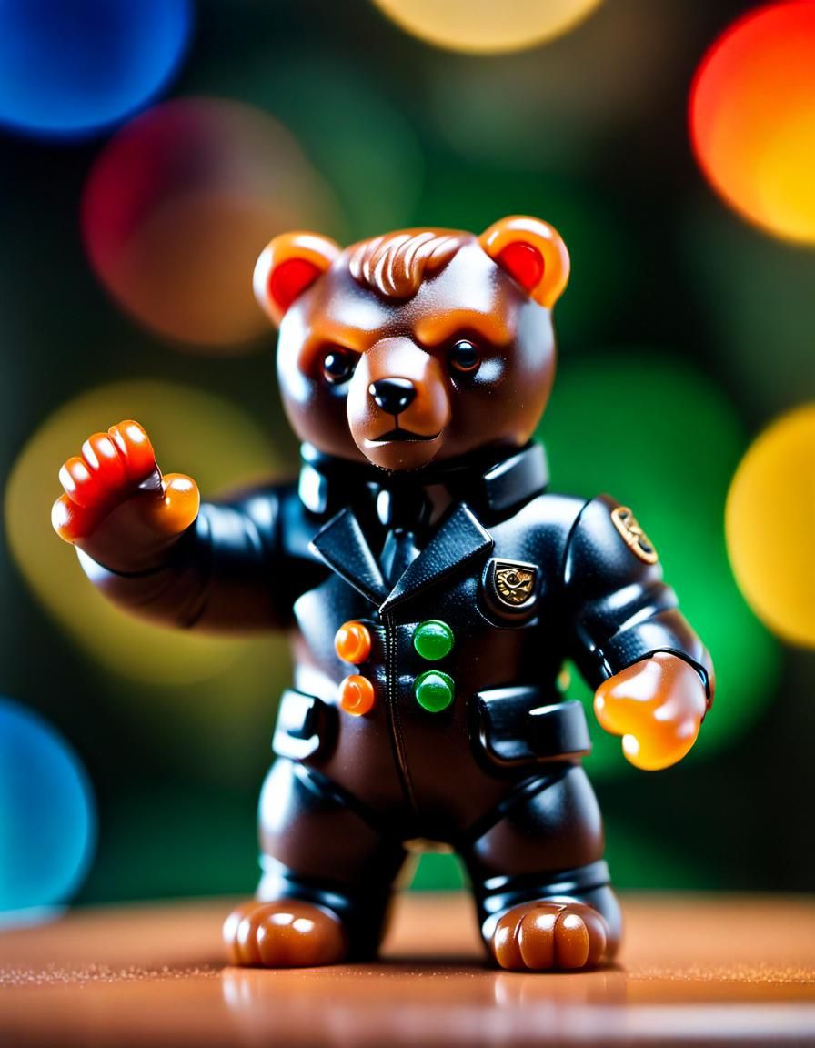 Gummy Bear as Nick Fury, Professional Photography