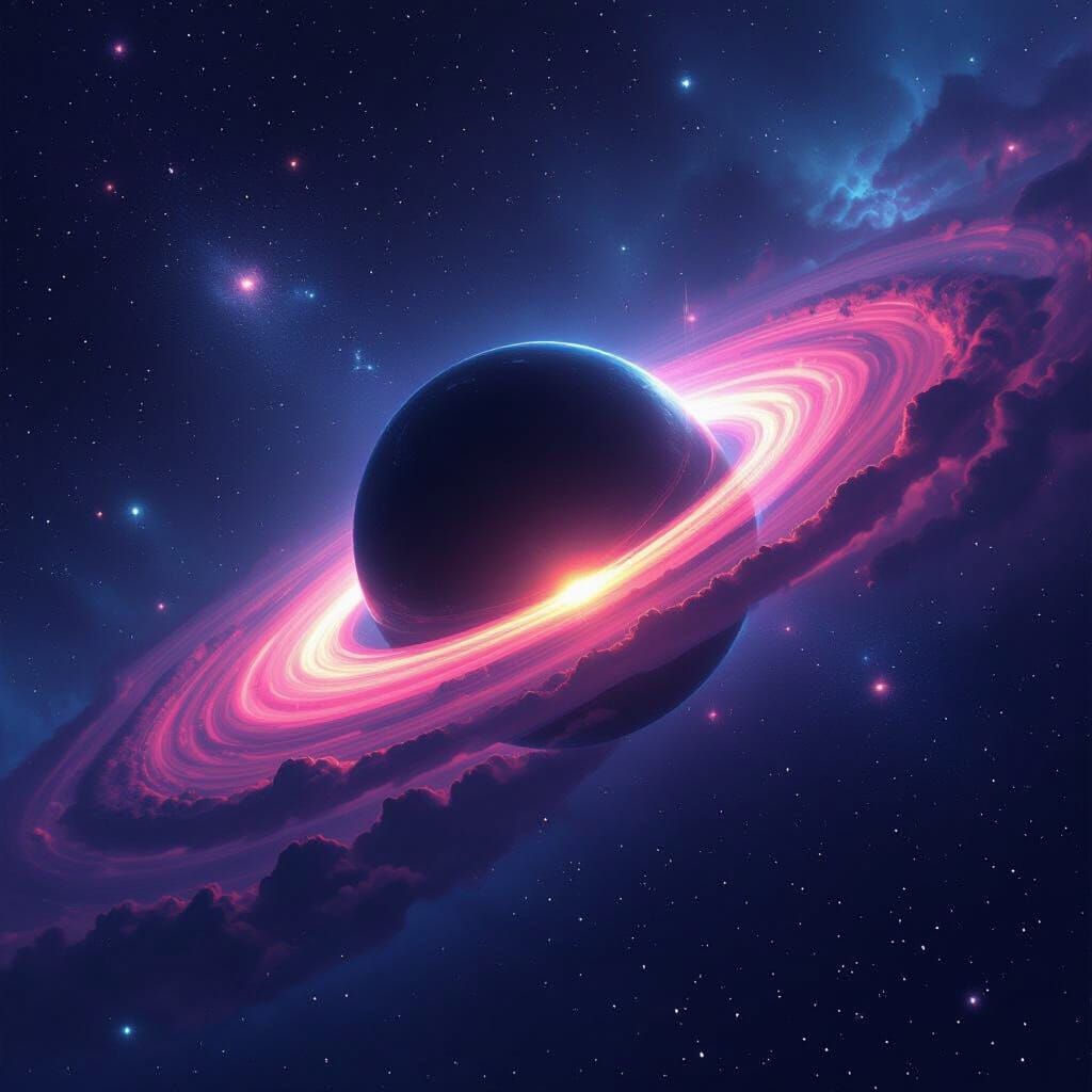 Supermassive Black Hole With Neon Accretion Disk