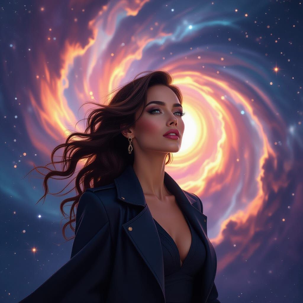 Woman Reaches Peak Potential in Universe Digital Matte Paint...