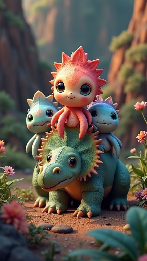 Squishy Spider-Octopi Adventure on Prehistoric Dinosaurs