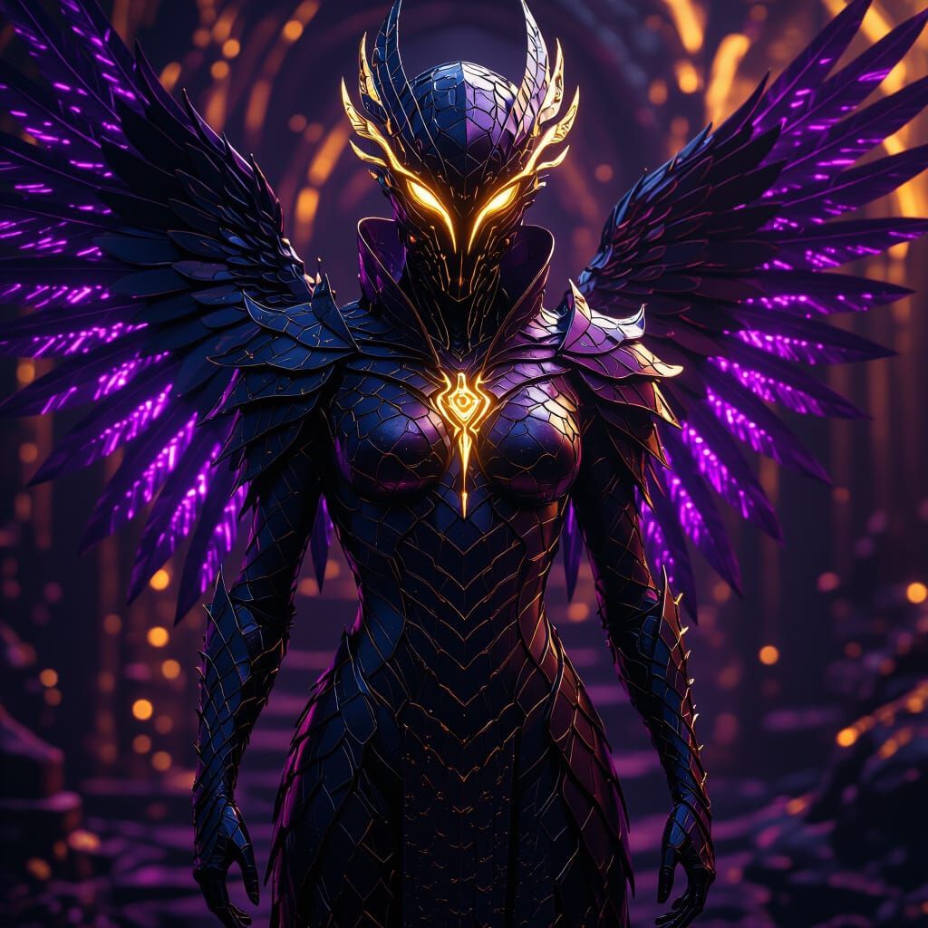 Hybrid Cryptopunk Overlord with Molten Gold Eyes