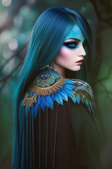 Raven in Watercolour Photoillustration by Jasmine Becket-Gri...