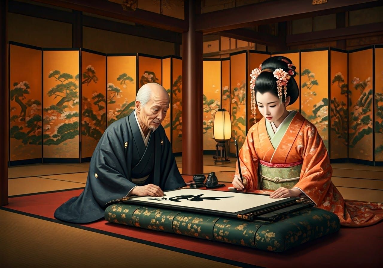 Japanese Empress Creates Elegant Calligraphy of a Rabbit in ...