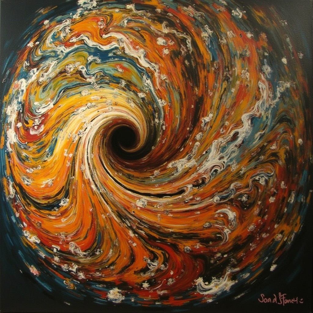 Dynamic Swirling Vortex of Motion