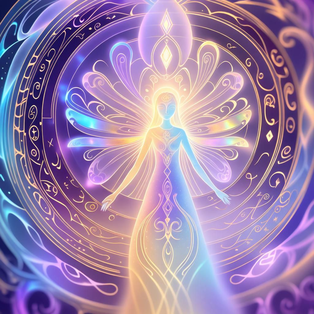 Surreal Iridescent Hologram Radiates Ethereal Light