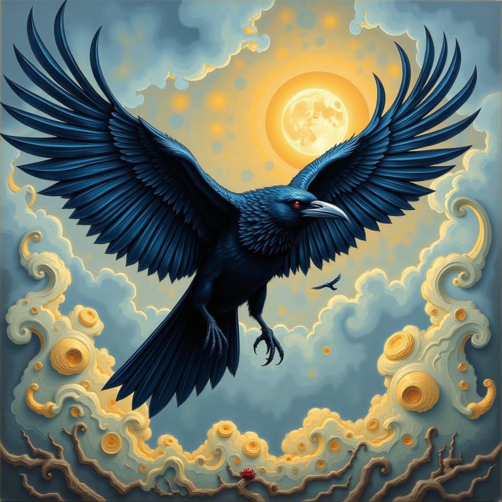 Raven in Flight Artwork