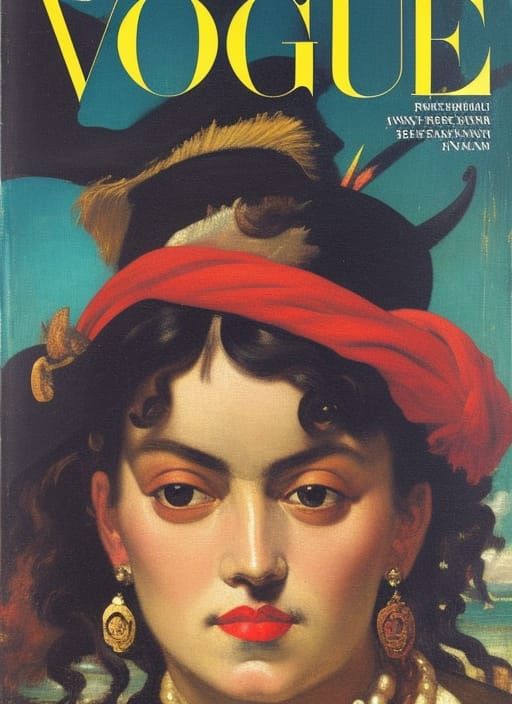 Sensual Pirate Vogue Cover: Digital Illustration