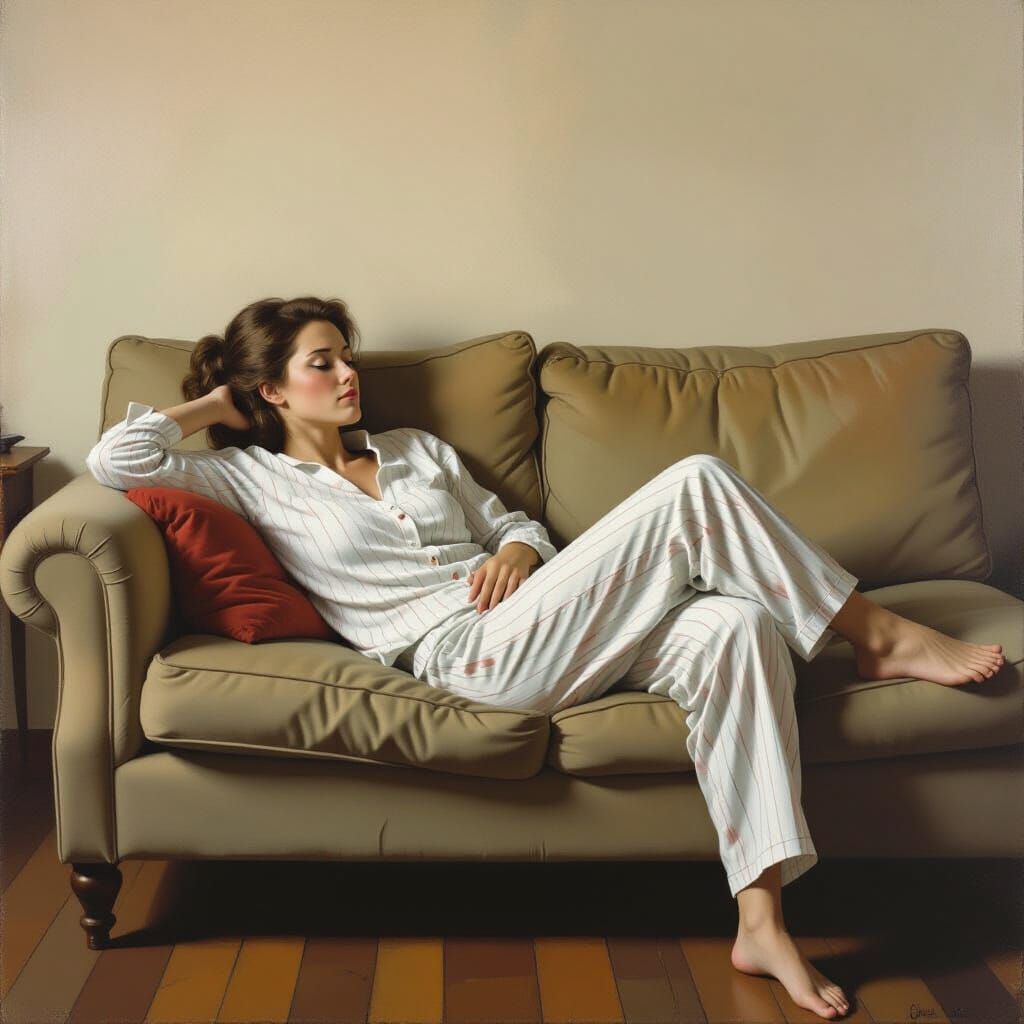 Melancholic Interior Scene Inspired by Wyeth