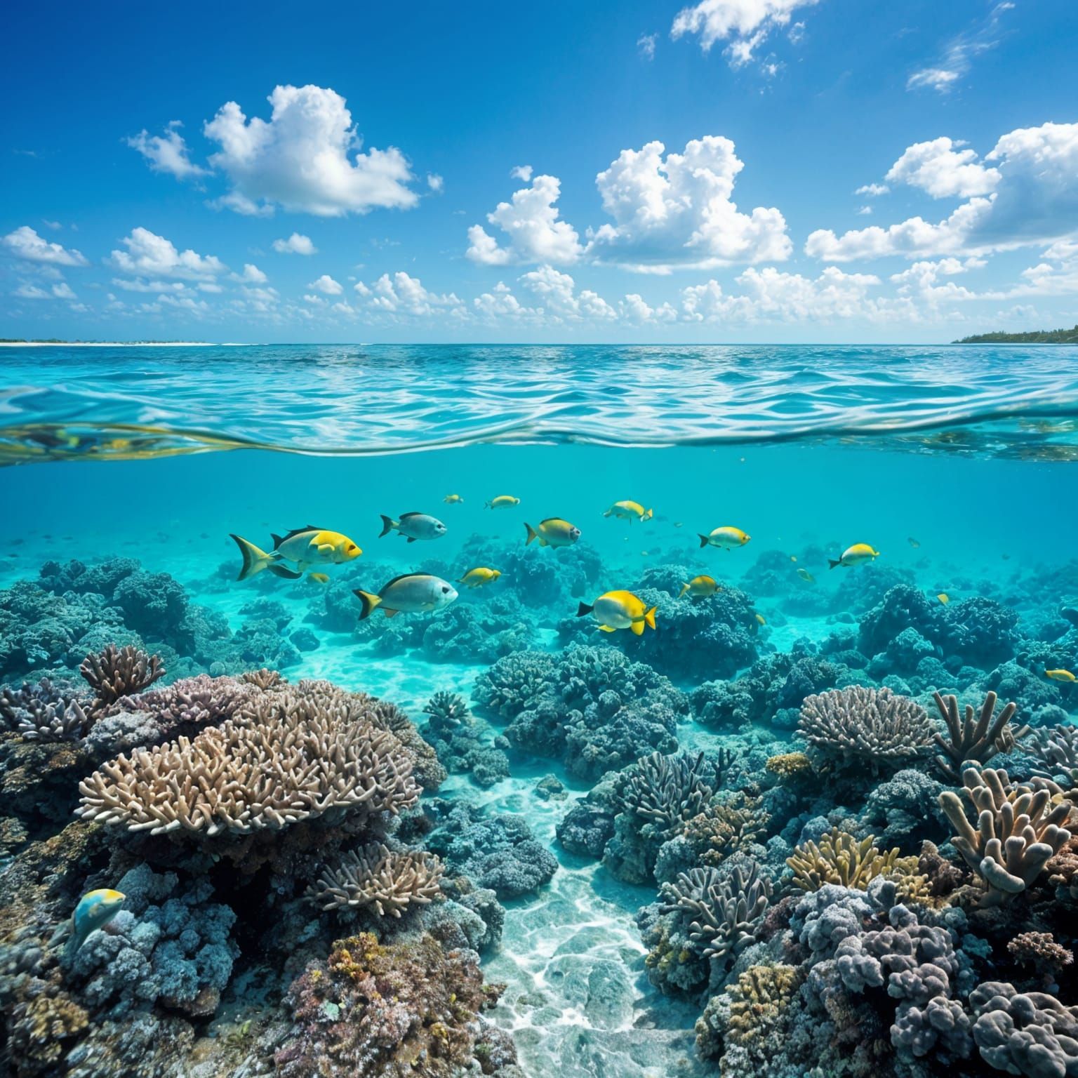 Colorful Coral Reef in the Bahamas