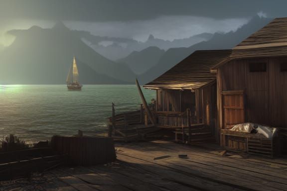 Run Down Shanty in Unreal Engine Concept Art