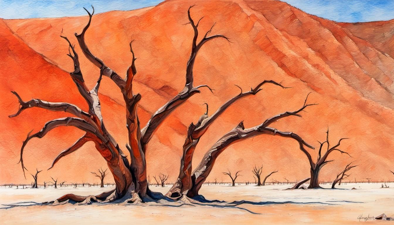 Deadvlei, Namibia, desert, sand dunes
