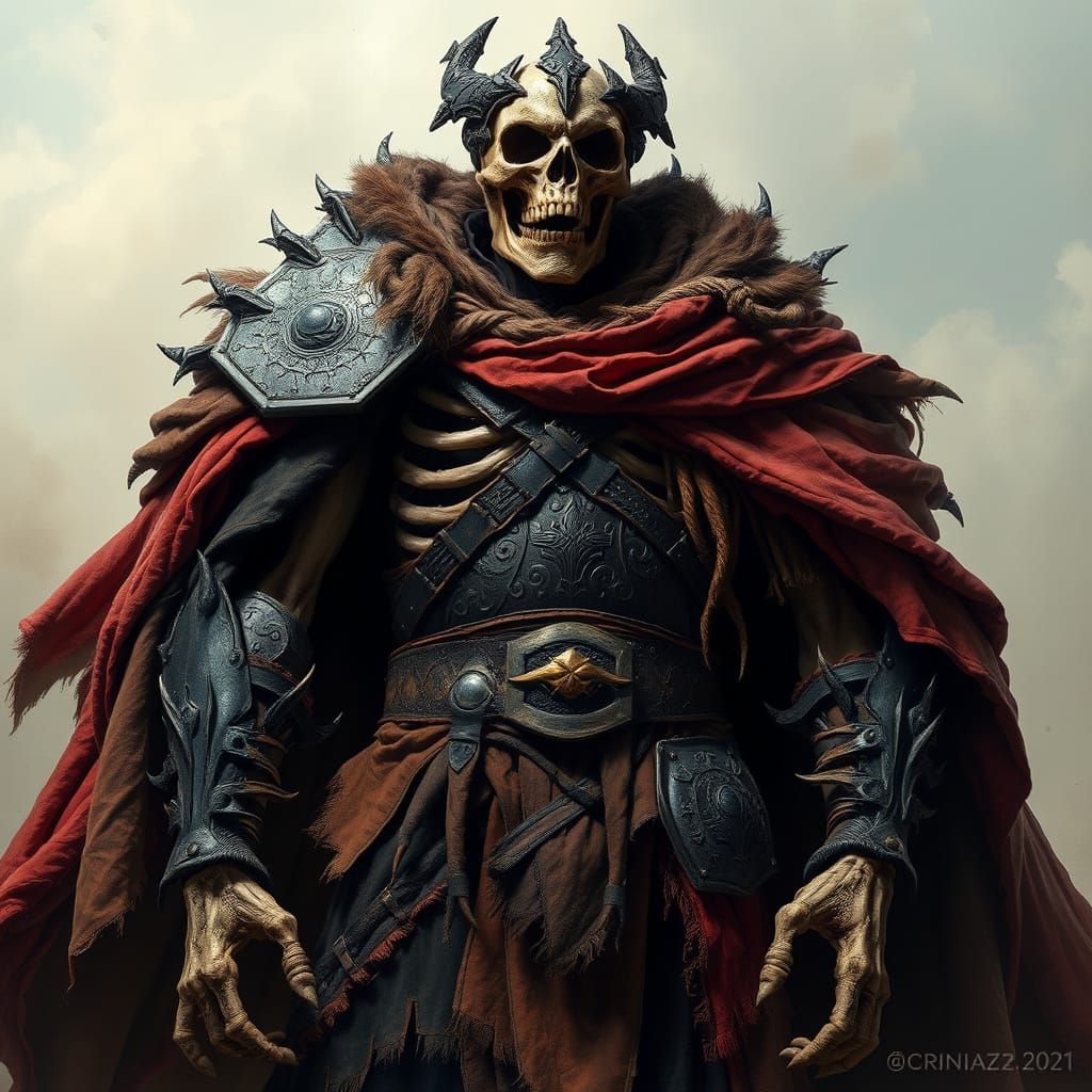 Gaunt Figure Clad in Tattered Garments, a Gothic Surrealist ...