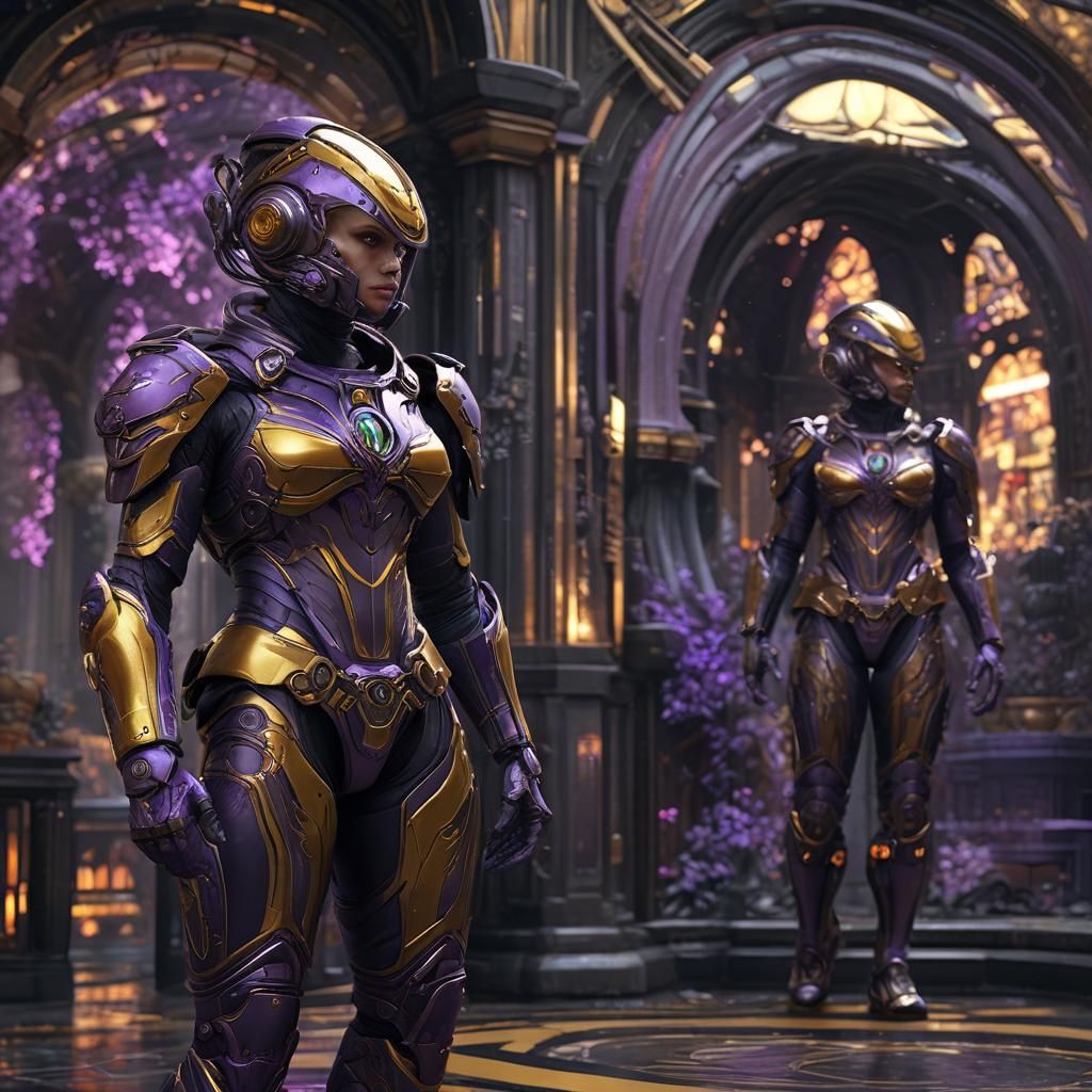 Dark Fantasy Nano Suit Concept Art in 8K