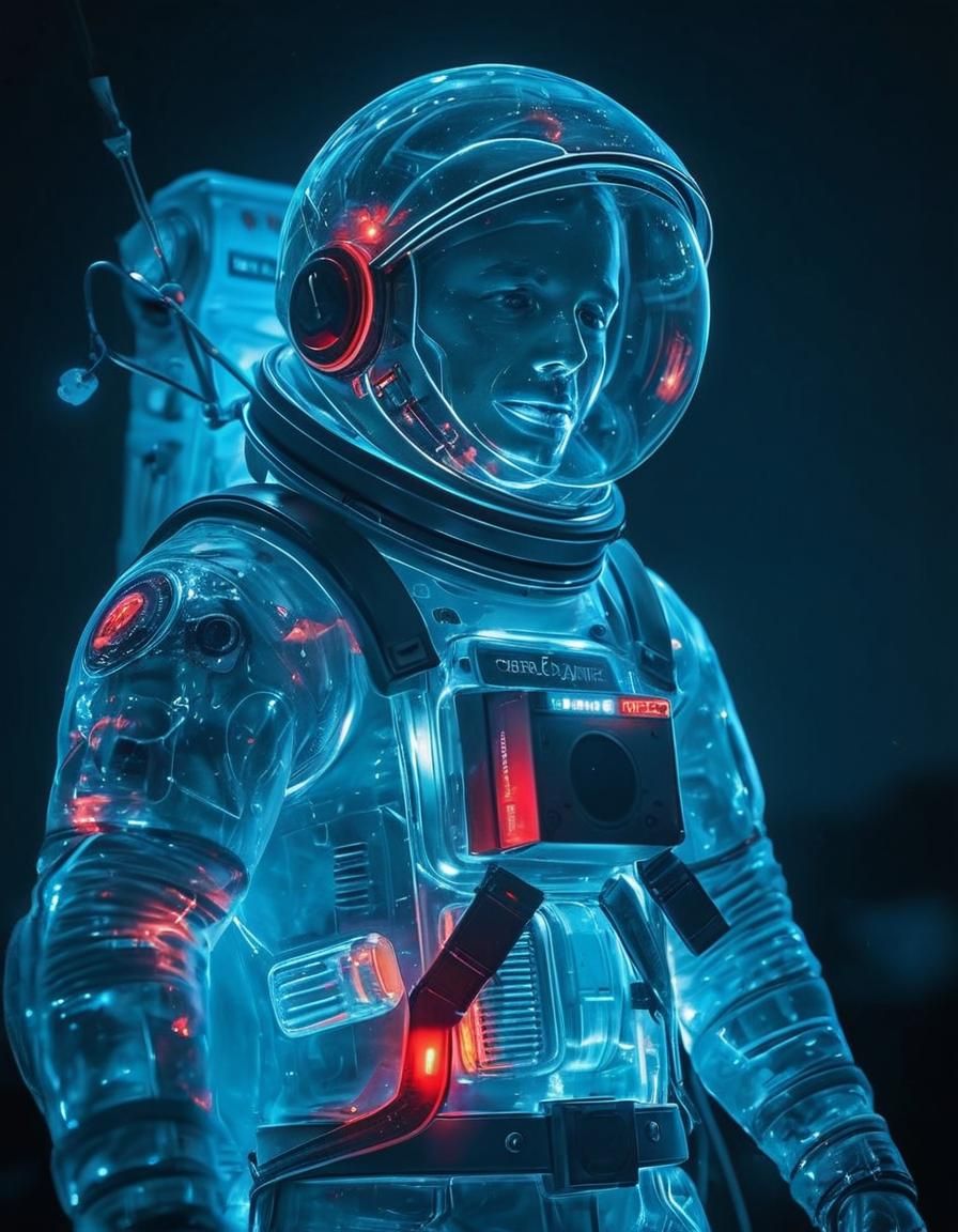 Bioluminescent Glass Astronaut Fine Art Image