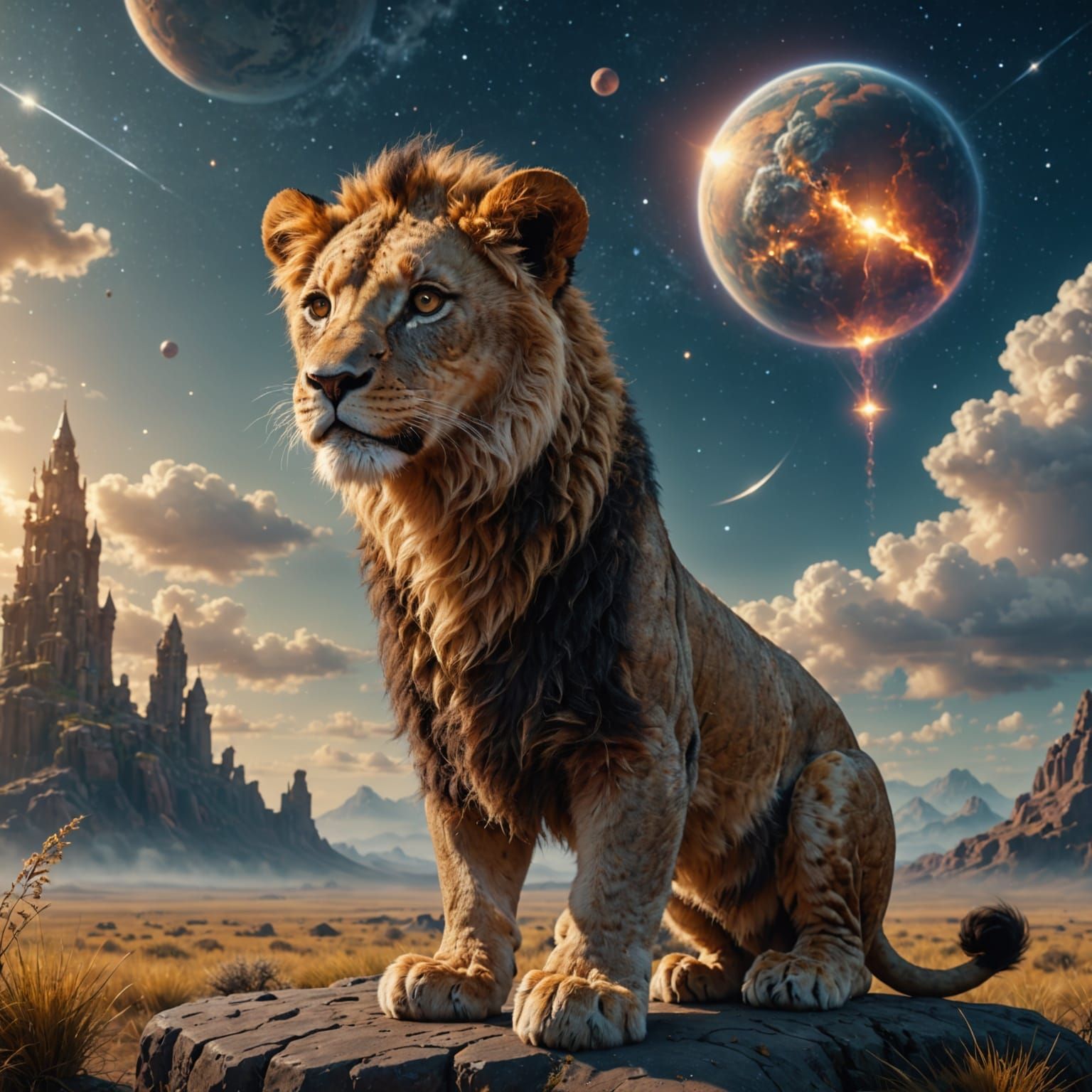 Regal Self-Discovery in Vibrant Dreamscapes