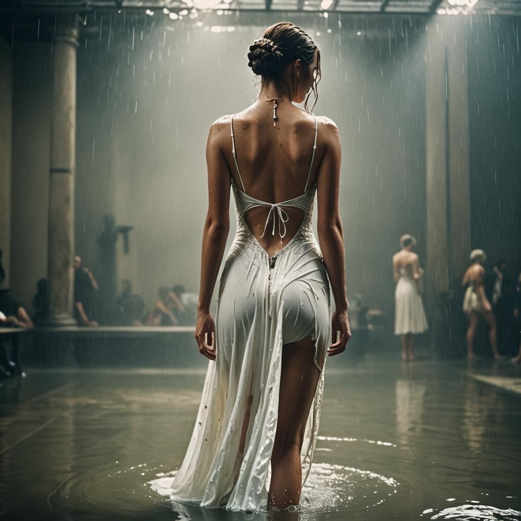 Underwater White Dress Cinematic Film Still