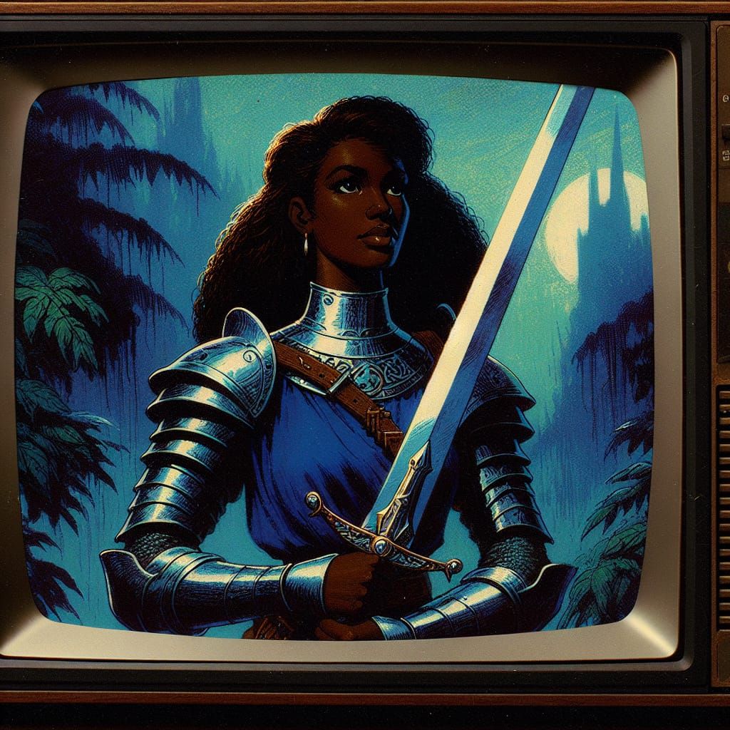 Vintage Animation Screen Capture: Armored Adventurer