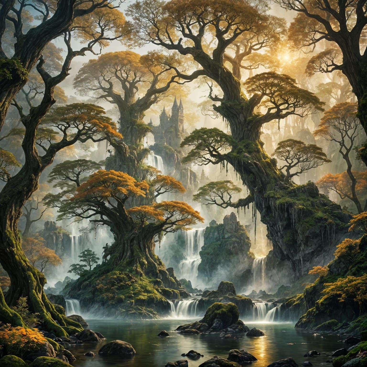 Ethereal Avalon: A Realm of Magic and Misty Forests