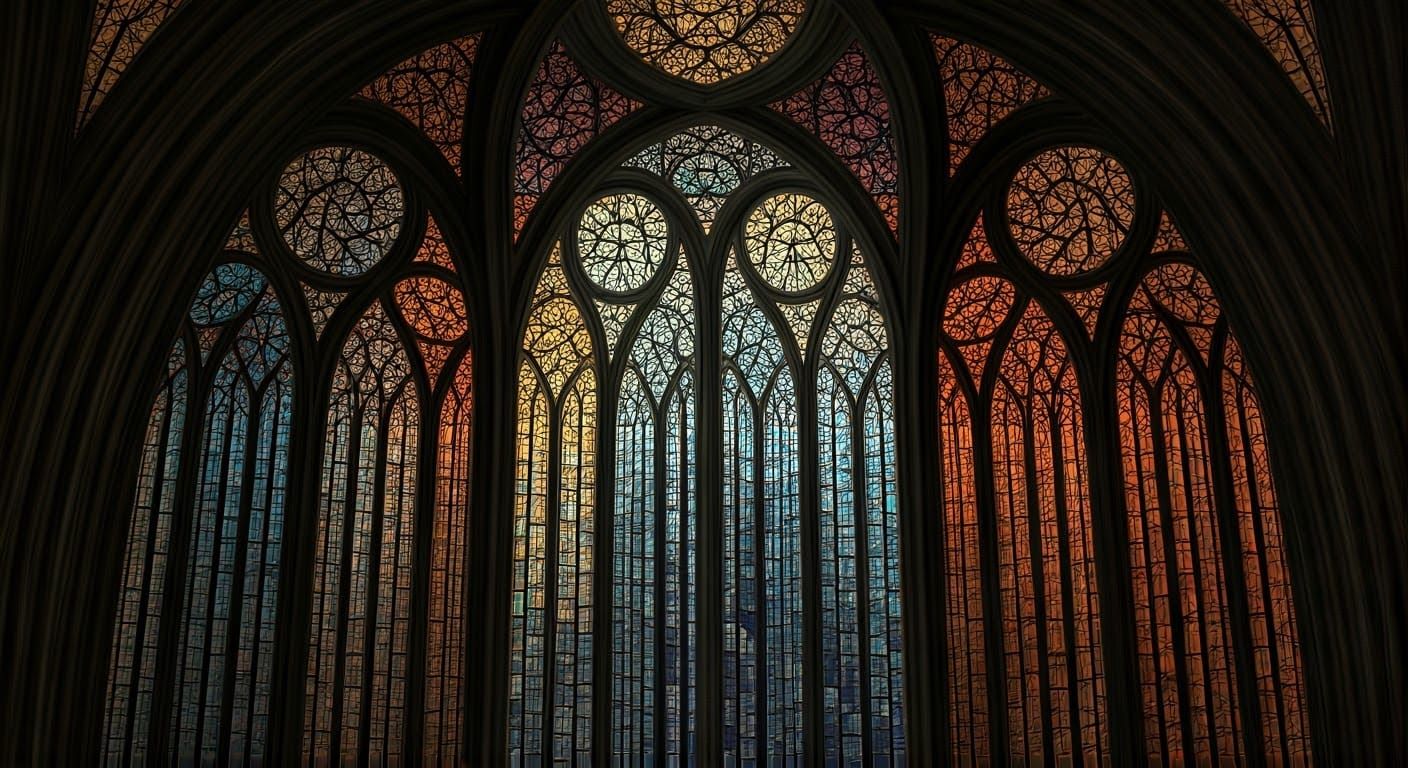 Fractal Stained Glass: Infinite Consciousness in Fantasy Sty...