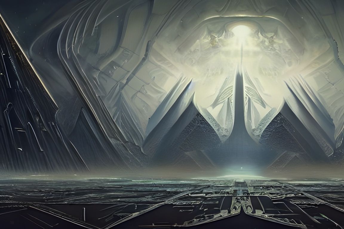 Futuristic Megastructures with Sacred Geometry