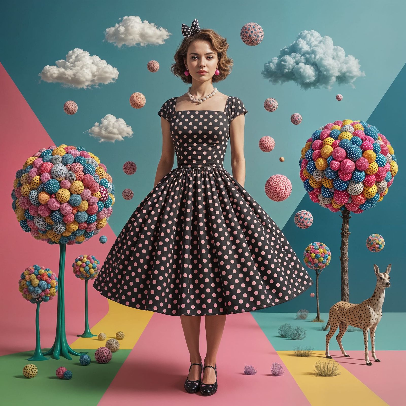 Polka Dot Fantasy: A Surreal Spotted World