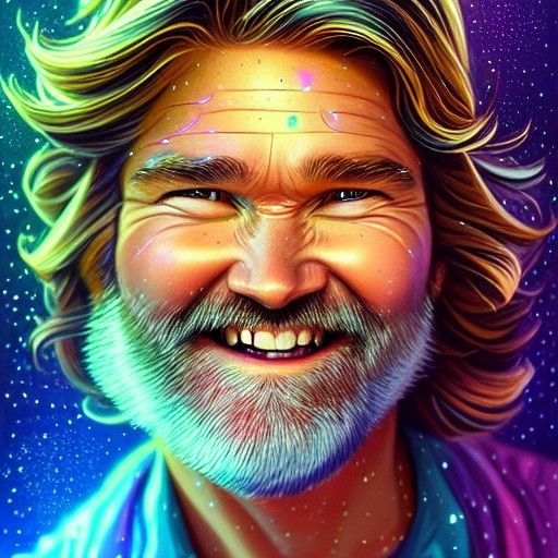 Sparkling Portrait in Digital Painting Style