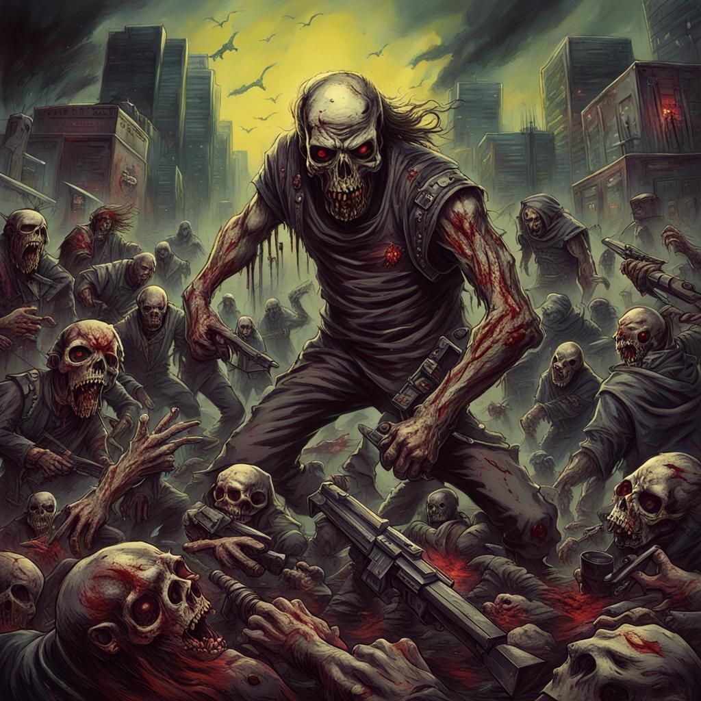 Old School Death Metal Album Cover: Zombie Rebellion