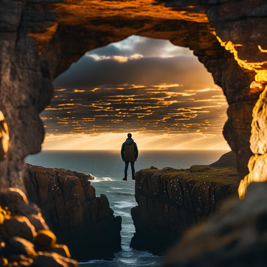 Coastal Horizon: Professional Photography with Golden Light