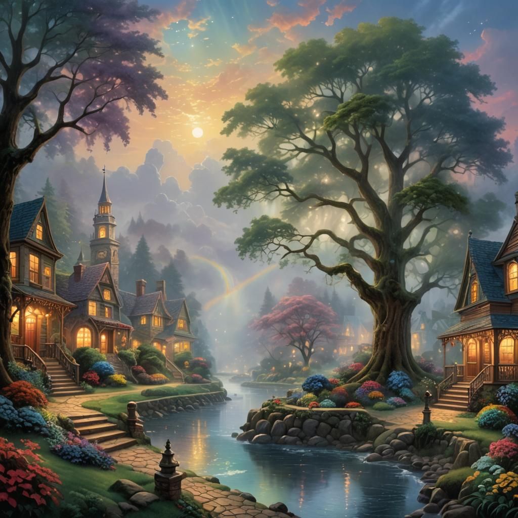 Ethereal Alien in a Hyperdetailed Fantasy Landscape