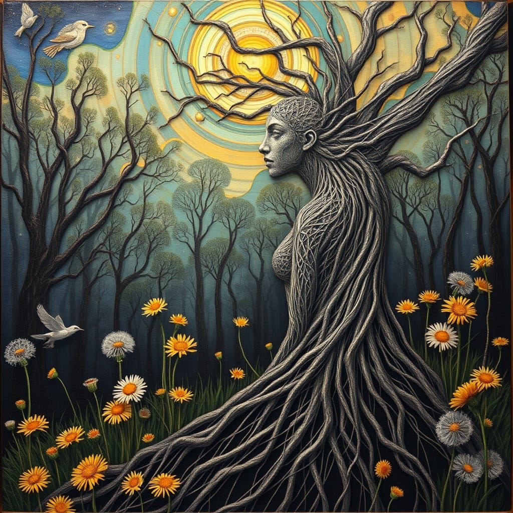 Surreal Cafe at Galaxy's End, Hieronymus Bosch Style