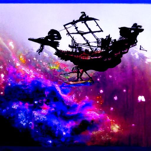 Astral Flying Pirate Ship by Pablo Amaringo