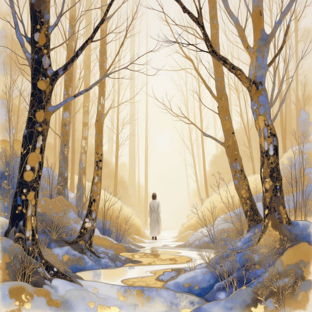 Dreamlike Watercolour Fantasy Art with Ethereal Lighting