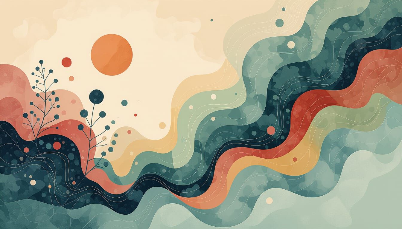 Surreal Alien Alcohol Ink Painting with Soft Textures