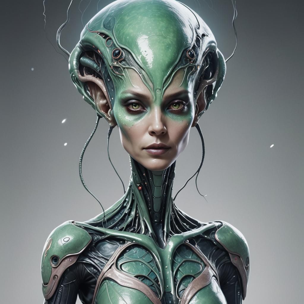 Cancer Woman as an Alien: AI Generated Image