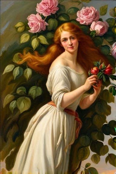 Flora By Evelyn De Morgan - ReImagined SDXL