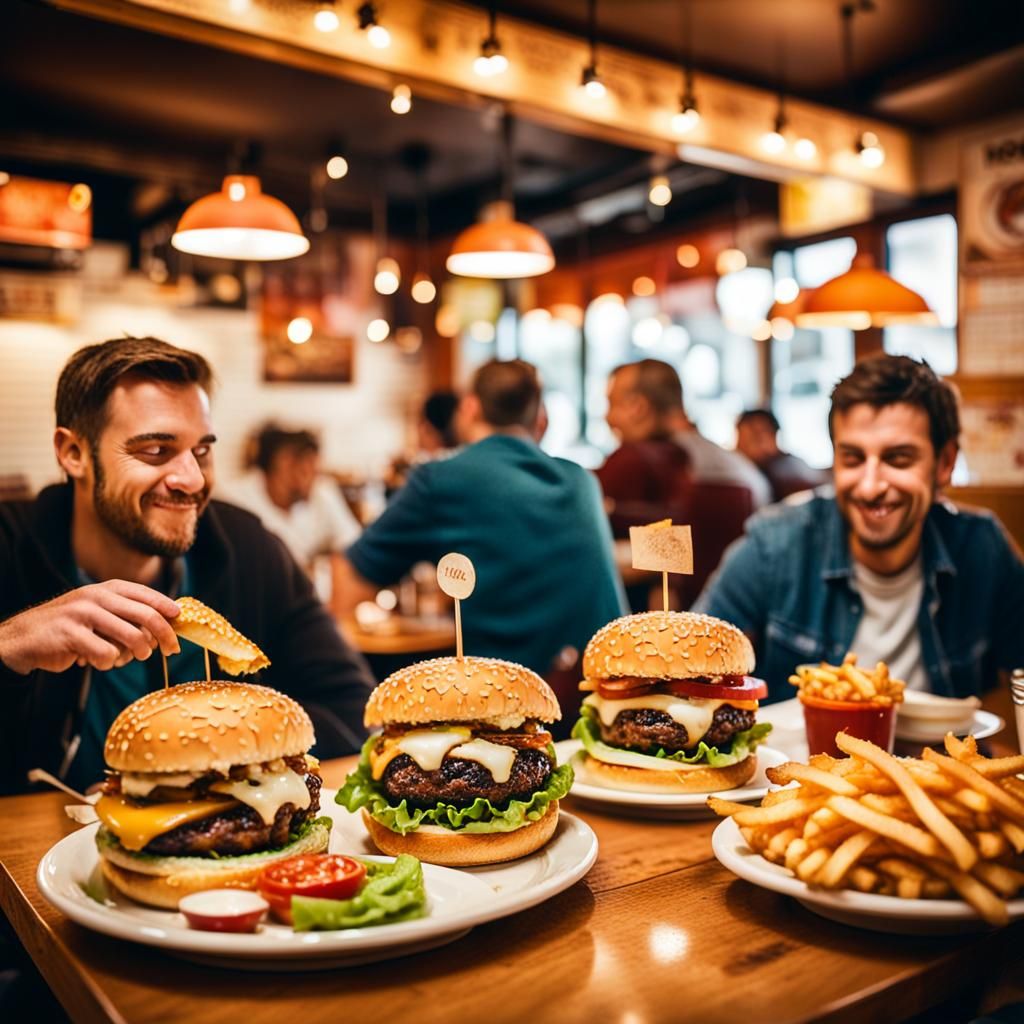 Happy People at Nonno Tchello Burger Place