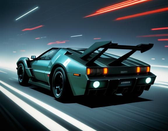 Cyberpunk Lada Niva and Bricklin Car Still Life