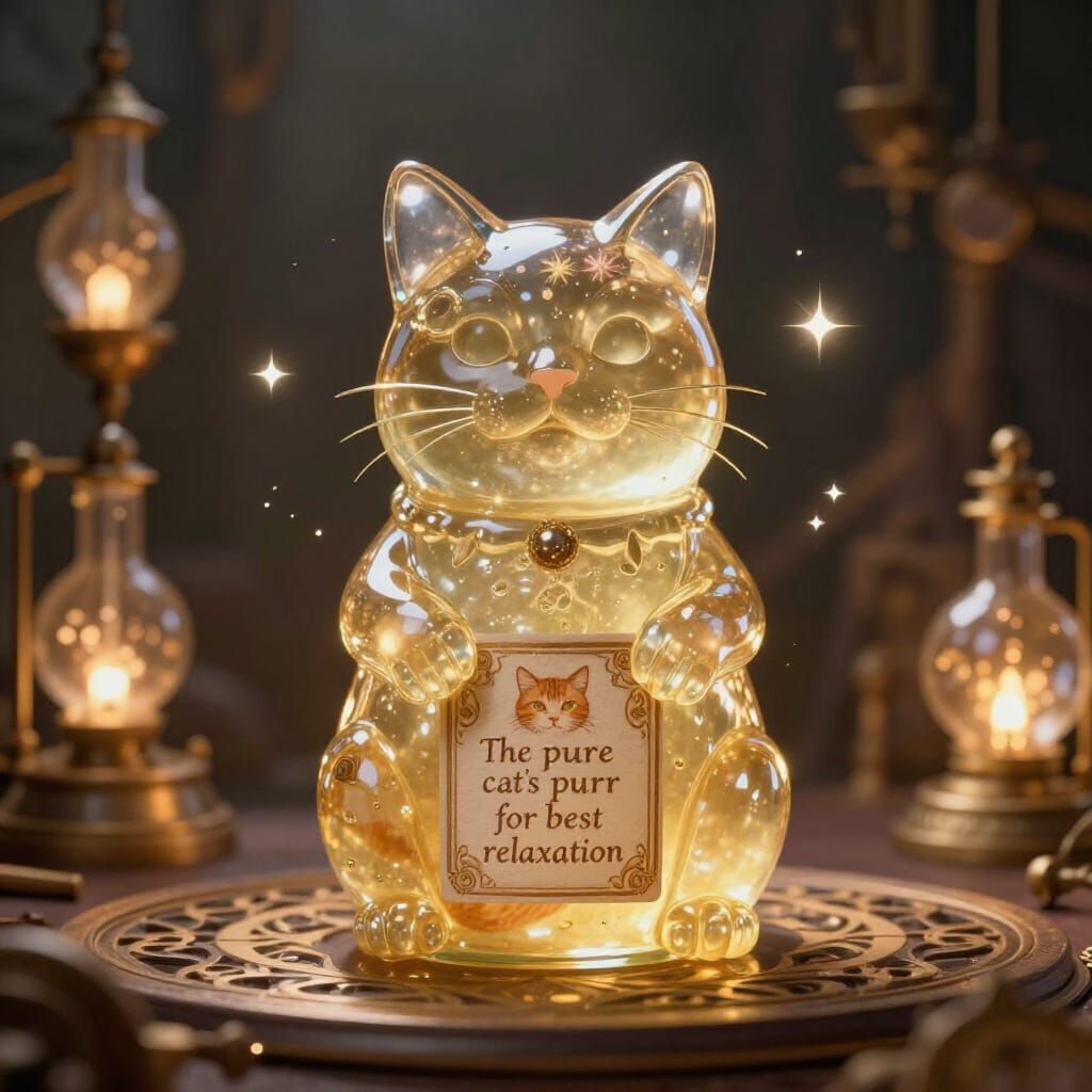 Magical Cat Potion Bottle for Relaxation