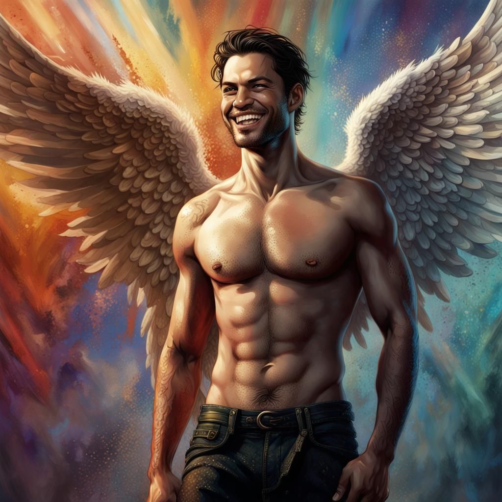 Handsome Rebel Angel Lucifer in Dramatic Glory