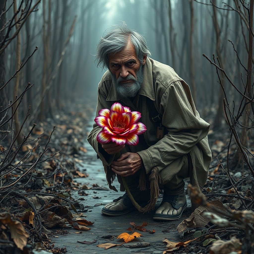 Weary Soul Finds Solace in Vibrant Bloom