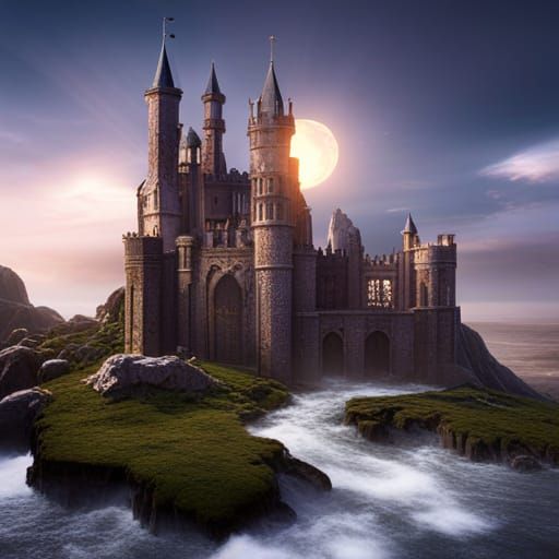 Fantastical Clouds Castle Concept Art