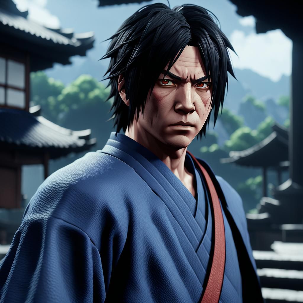 A dramatic artwork of (sasuke uchiha),, masterpiece, rtx, 8k...