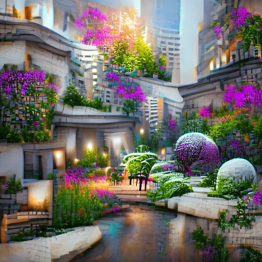 AI Generated Image of City Gardens