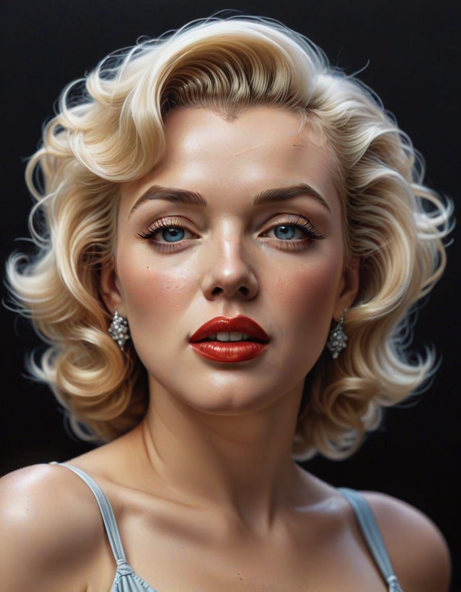 Glamorous 50s Pinup in Graphite Style