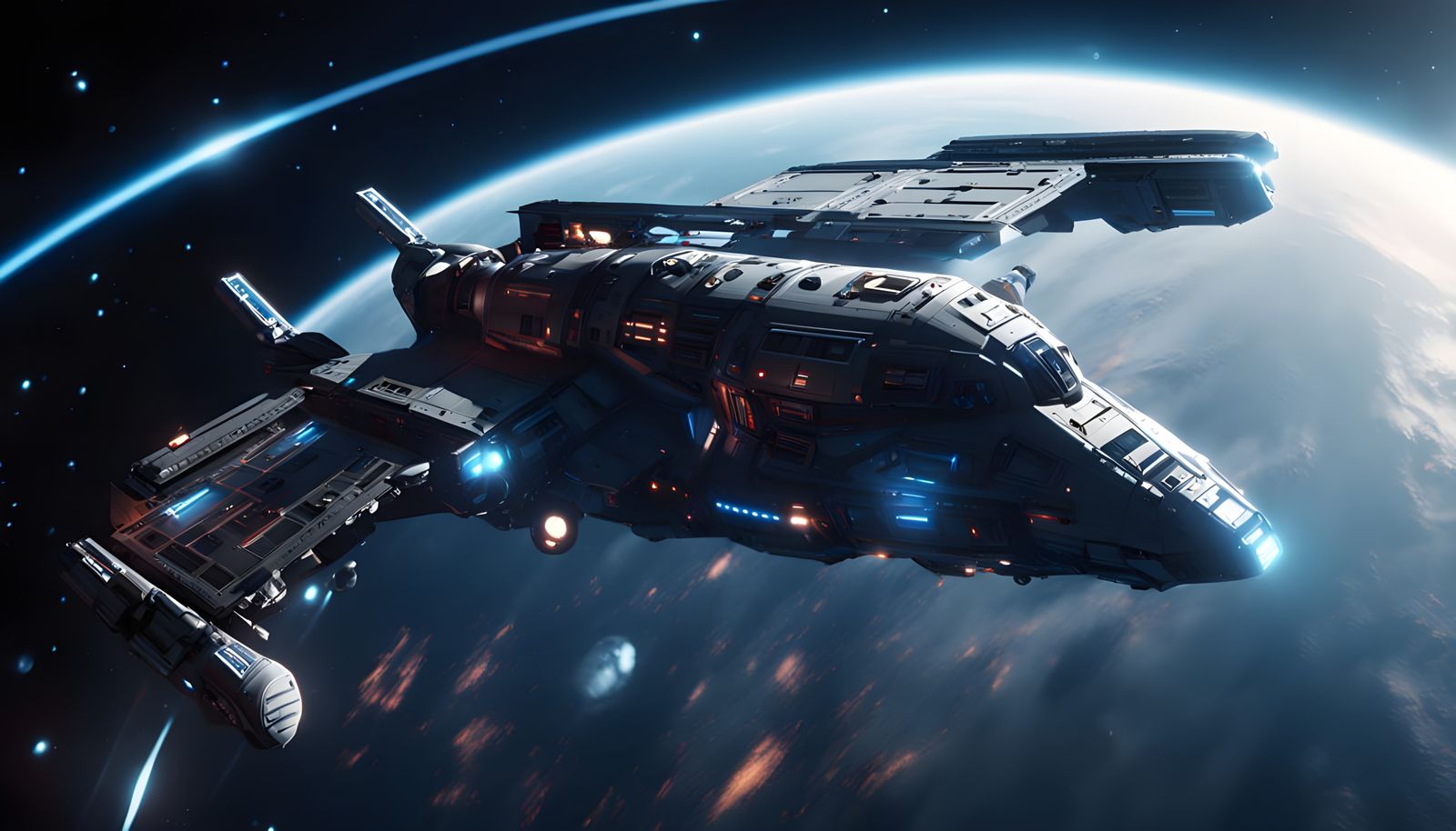 Realistic Futuristic Interdimensional Spaceship